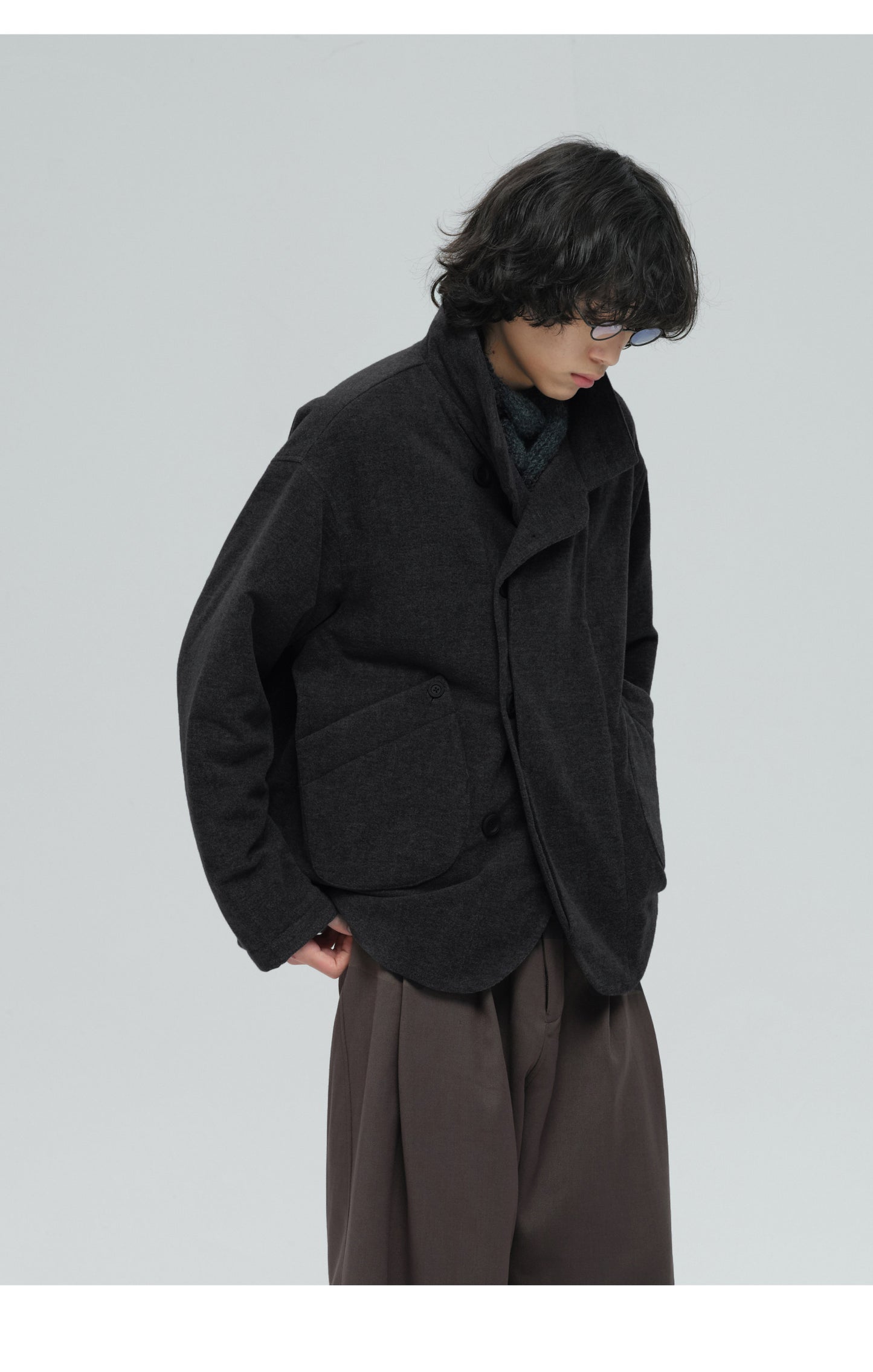 Stand Collar Thick Jacket