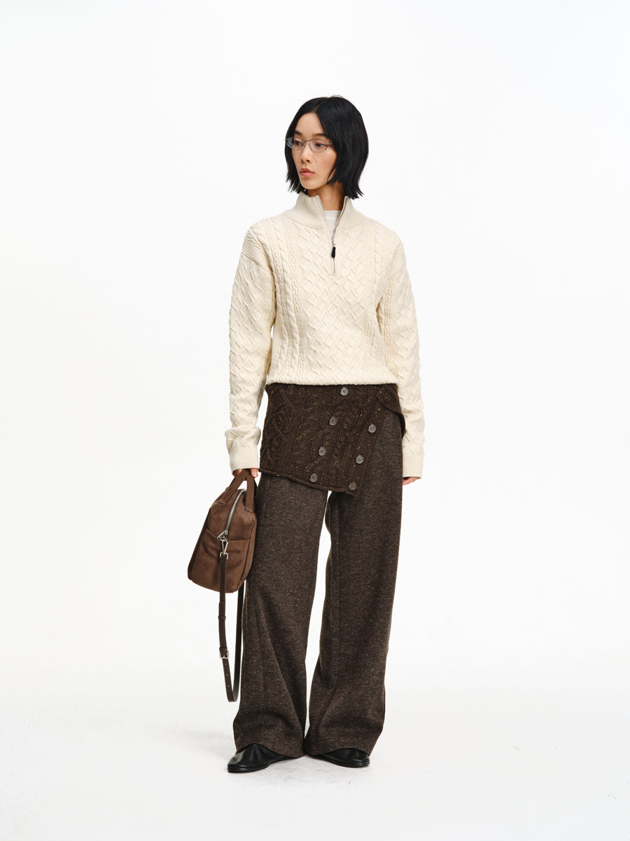 Drawstring Knit Casual Pants