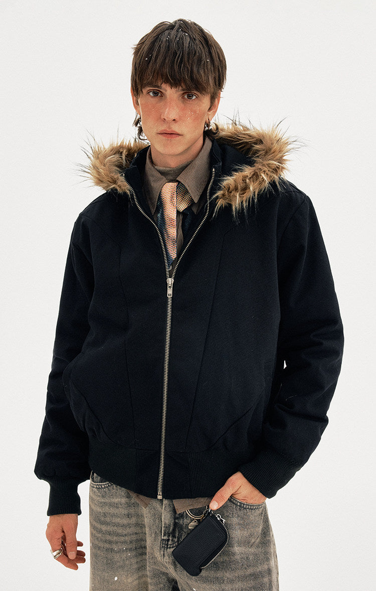 Detachable Fur Collar Cotton Jacket
