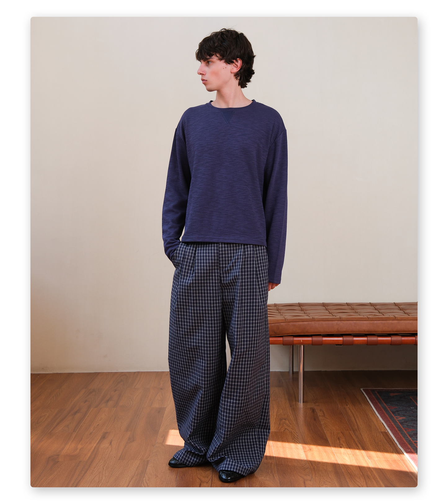 A-line Straight Wide-Leg Pants