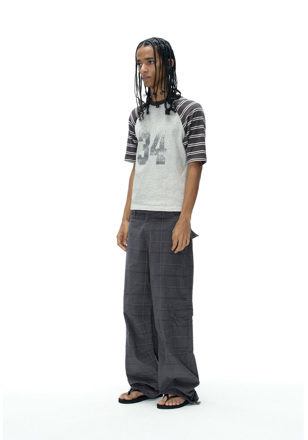 Checkered Corduroy Cargo Pants