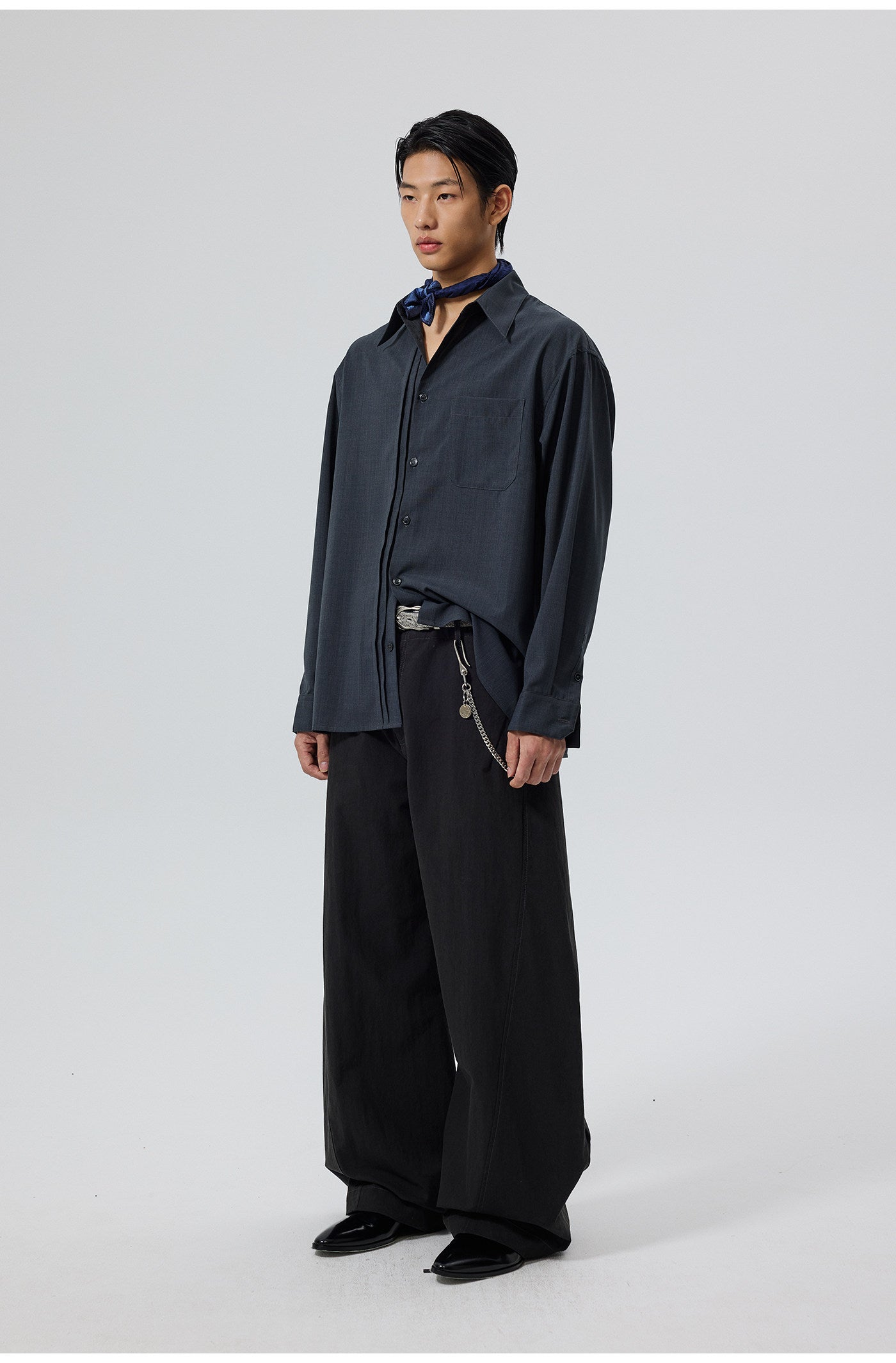 Linen-like texture shirt