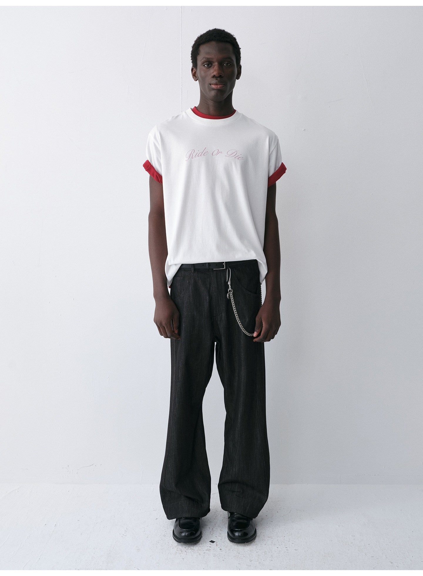 Round-Neck T-Shirt with Alphabet Print