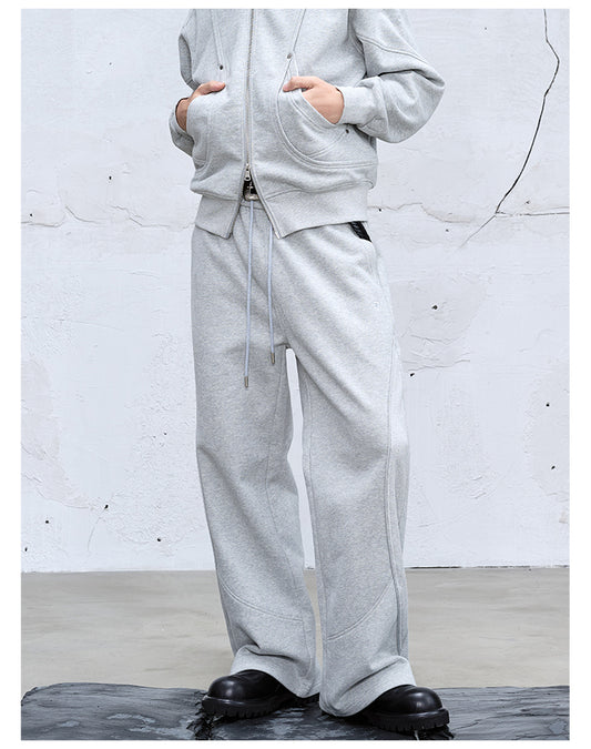 Three-dimensional cut sweat pants