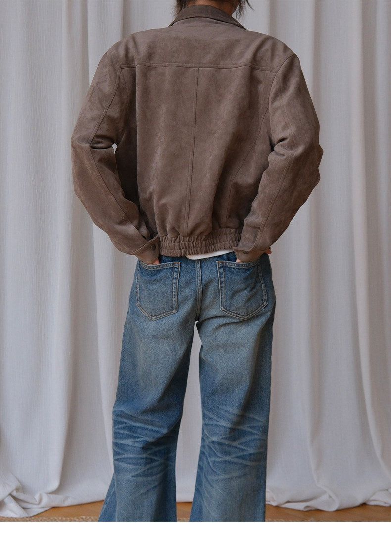 Suede Standup Collar Jacket