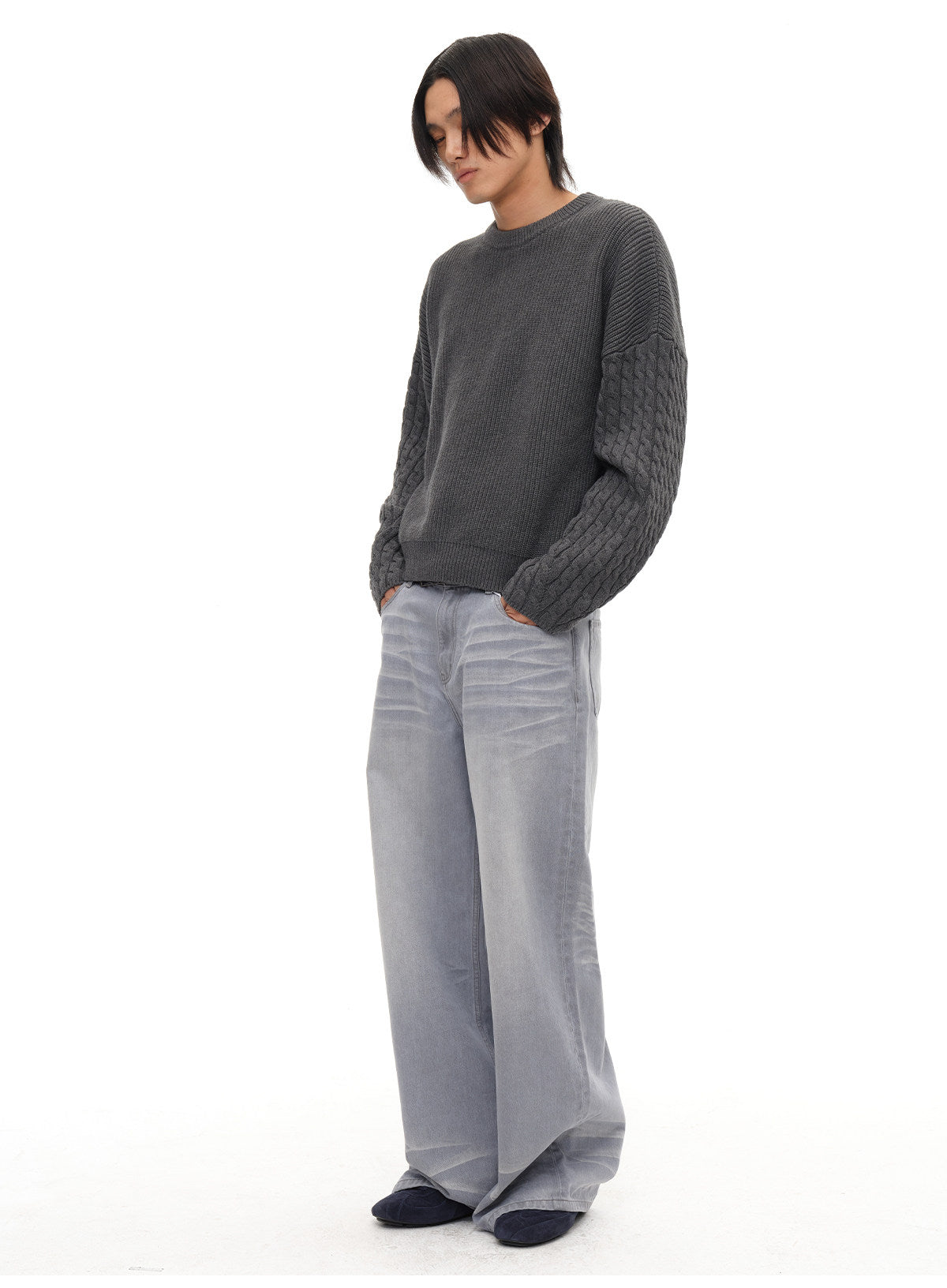 Cable-knit Sleeve Sweater