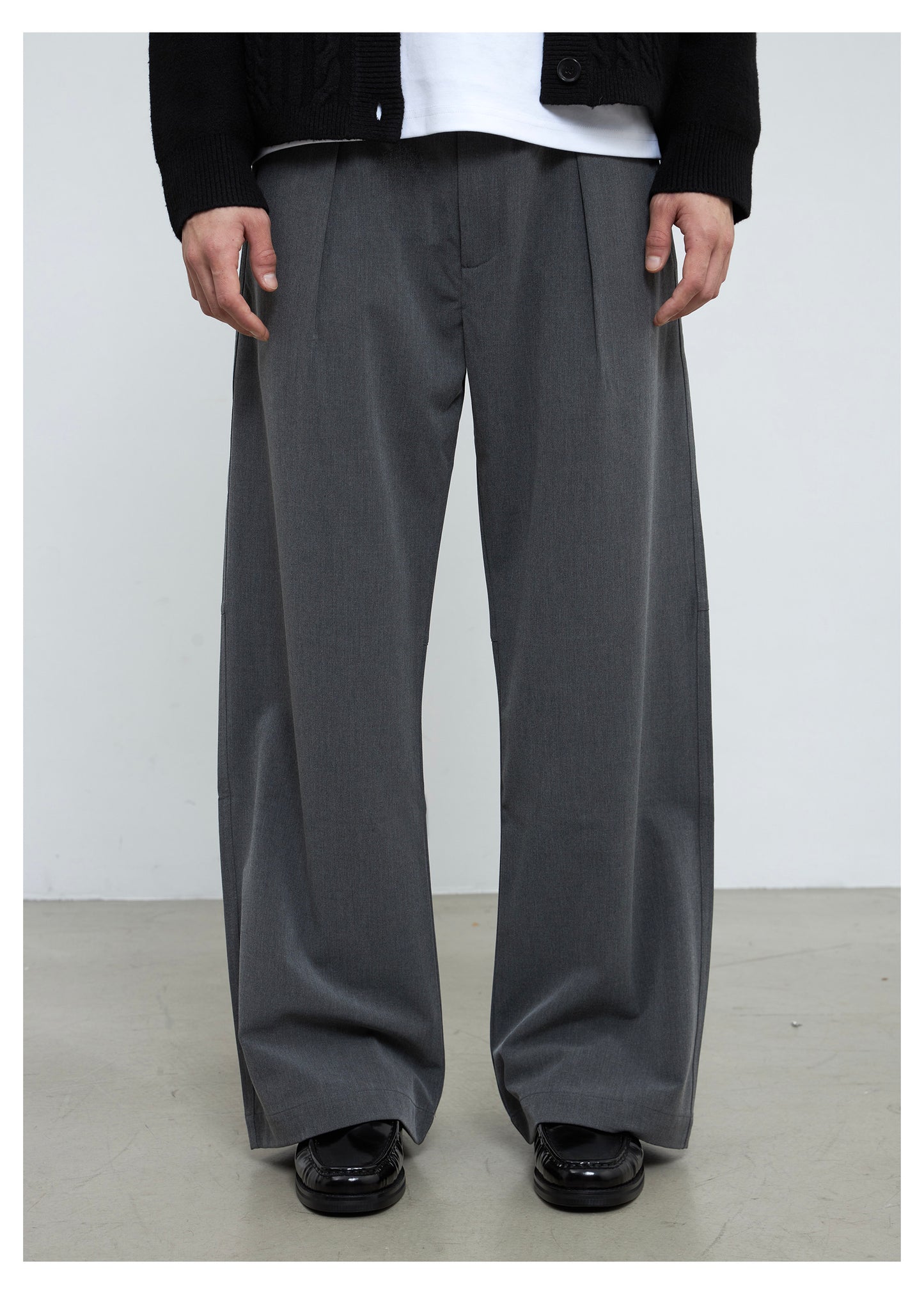 3D Pleated A-Line Casual Pants