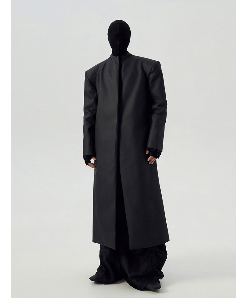 Matte coated long coat