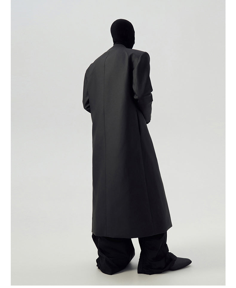 Matte coated long coat