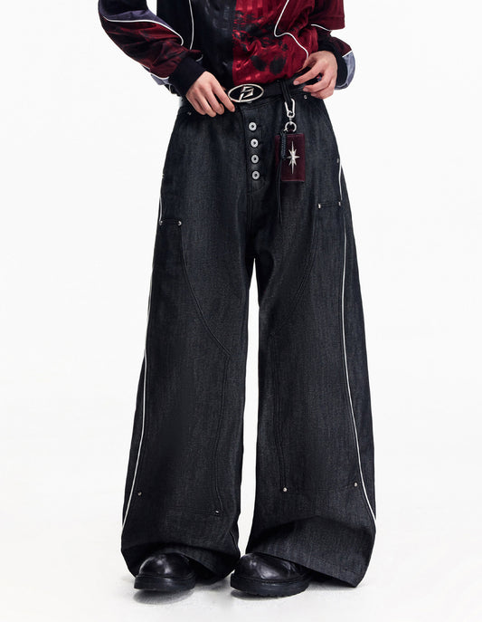 High-Waisted Wide-Leg Jeans