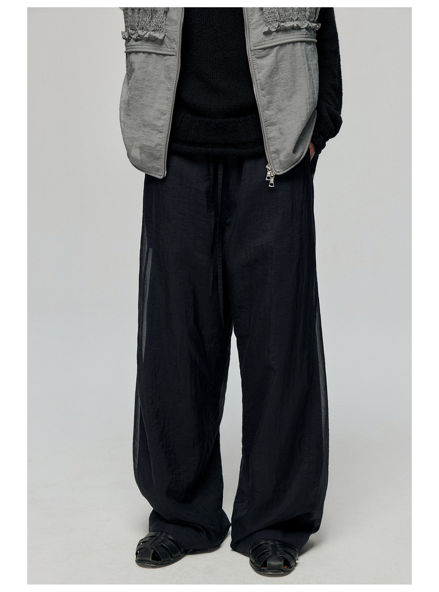 Nylon two-layer casual pants