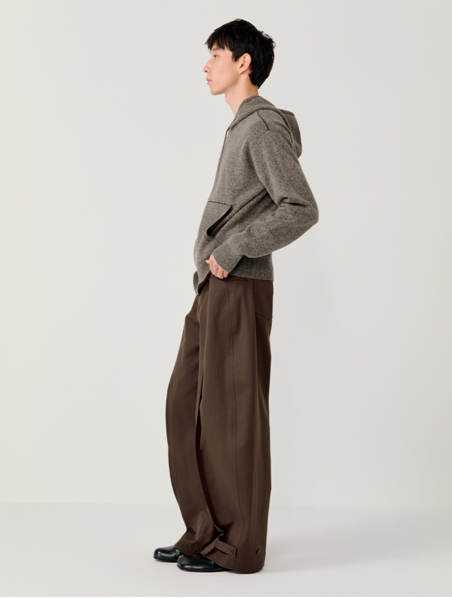 Hooded Zipper Cardigan