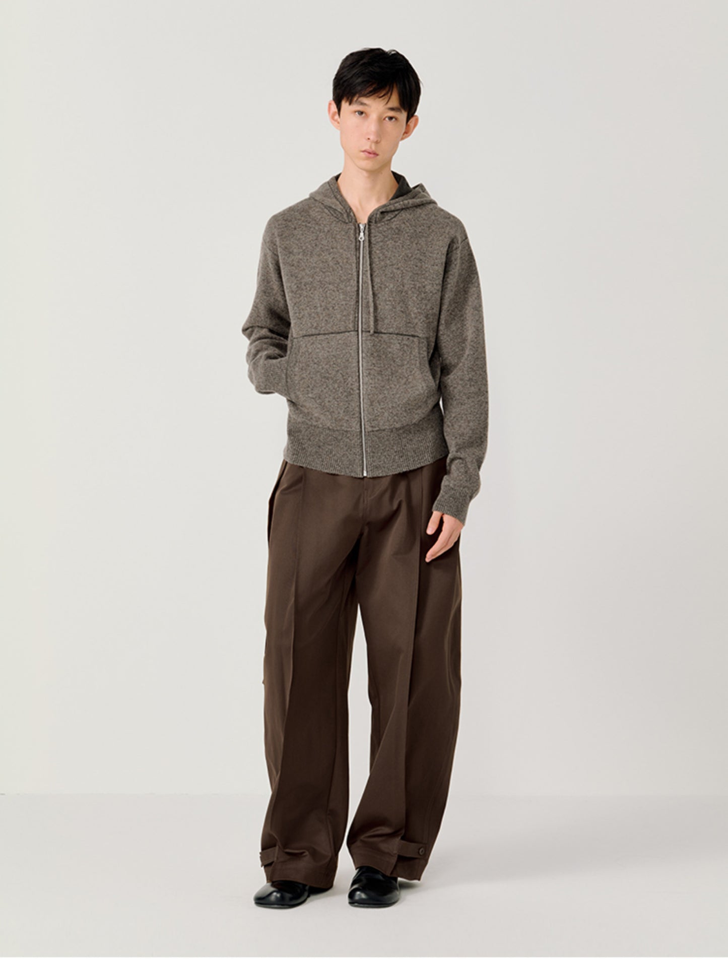 Hooded Zipper Cardigan