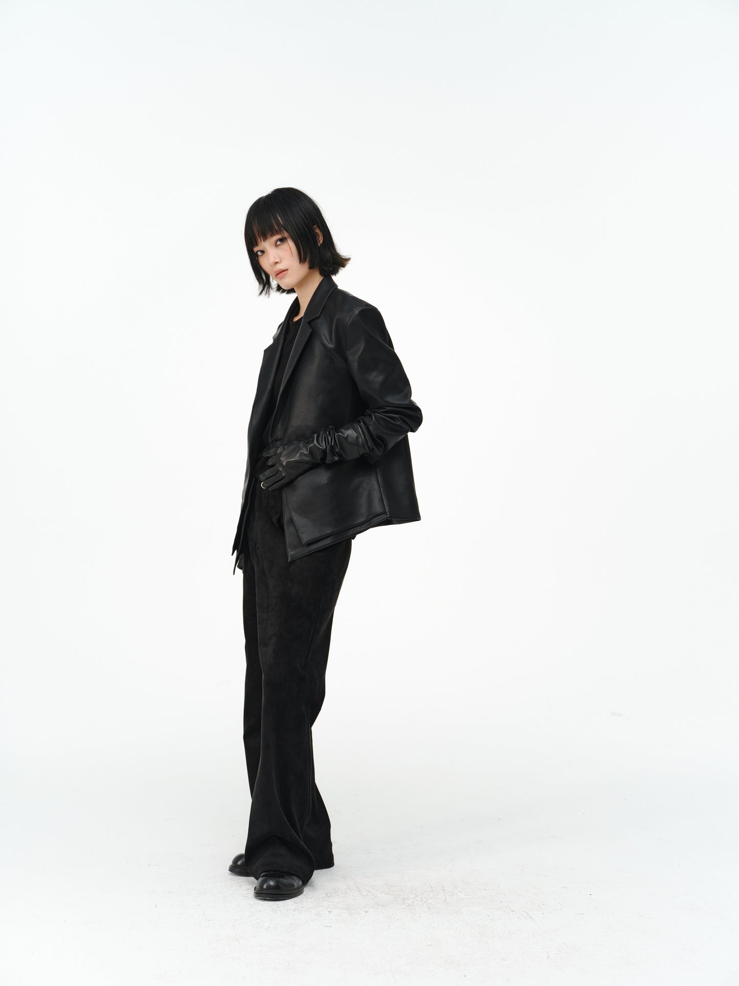 Asymmetrical-Pocket Slim-Fit Jacket