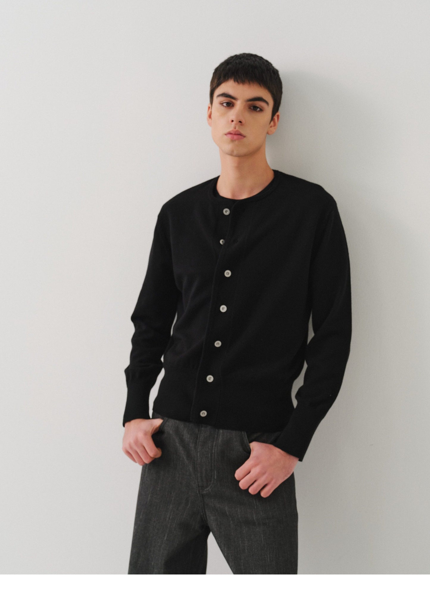 Wide-ribbed Cardigan