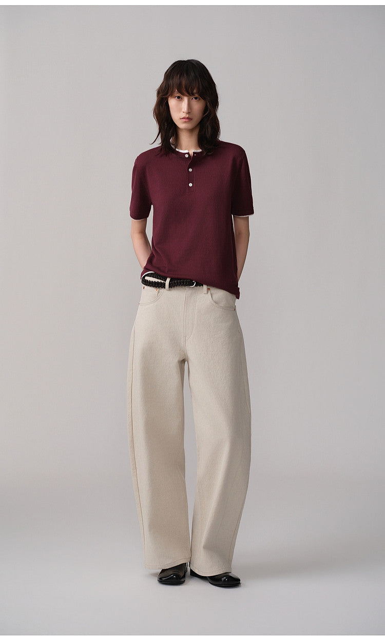 Faux Two-Piece Knit Shirt