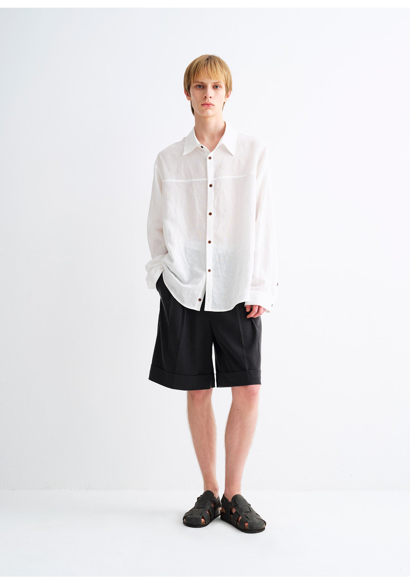 Linen-Blend Relaxed-Fit Shirt