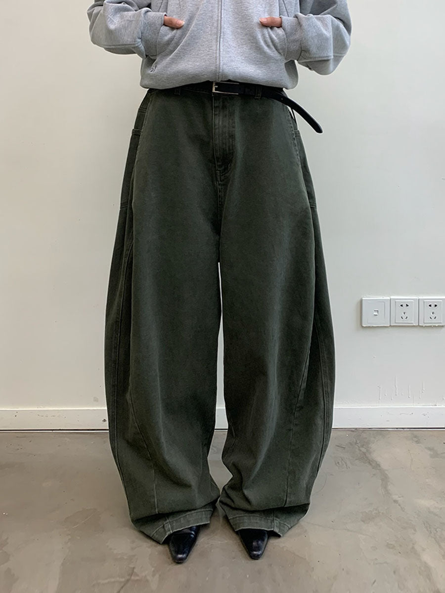 Scimitar Cut Wide Casual Pants