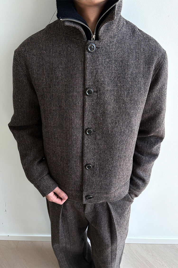 Faux Two-Piece Cotton Jacket