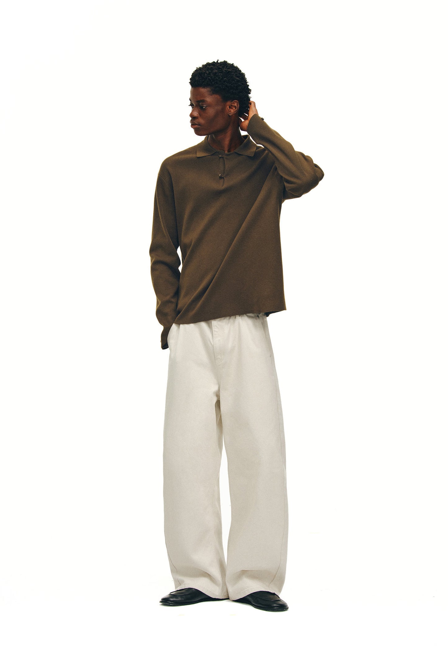 Simple Wool Knit Shirt