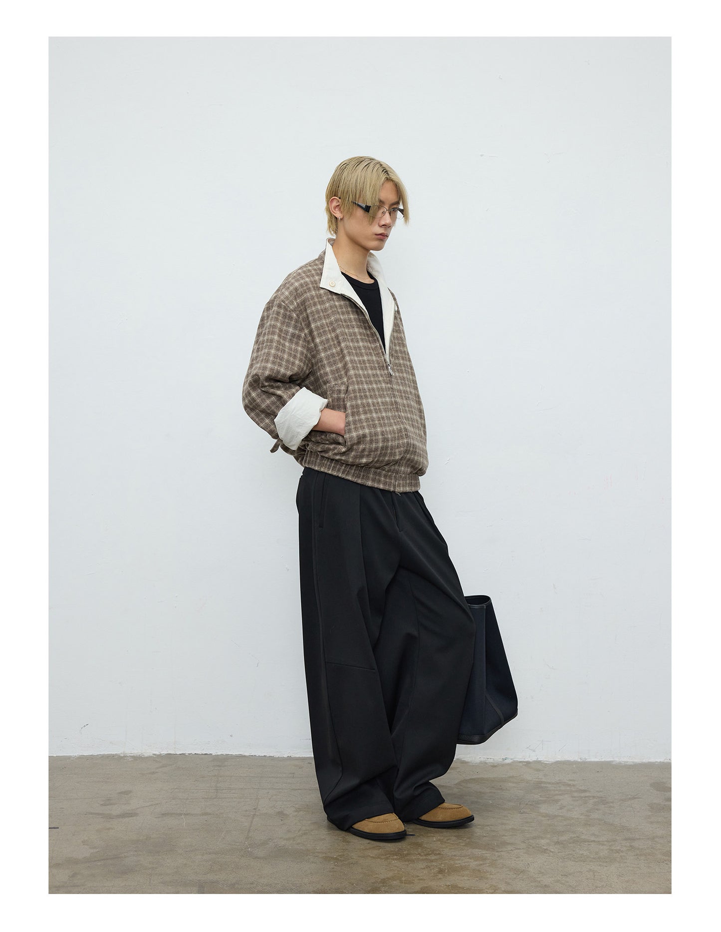 Reversible Check Pattern Pima Cotton Jacket