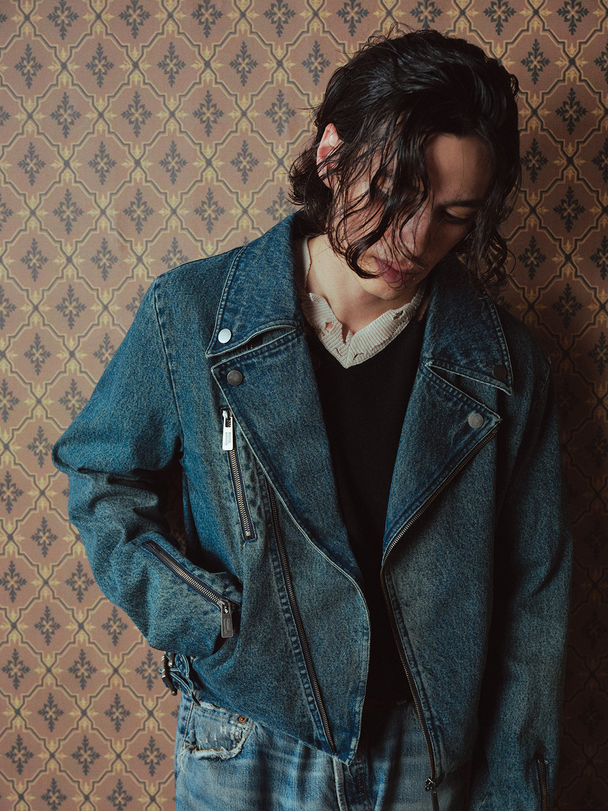 Denim Motorcycle Jacket