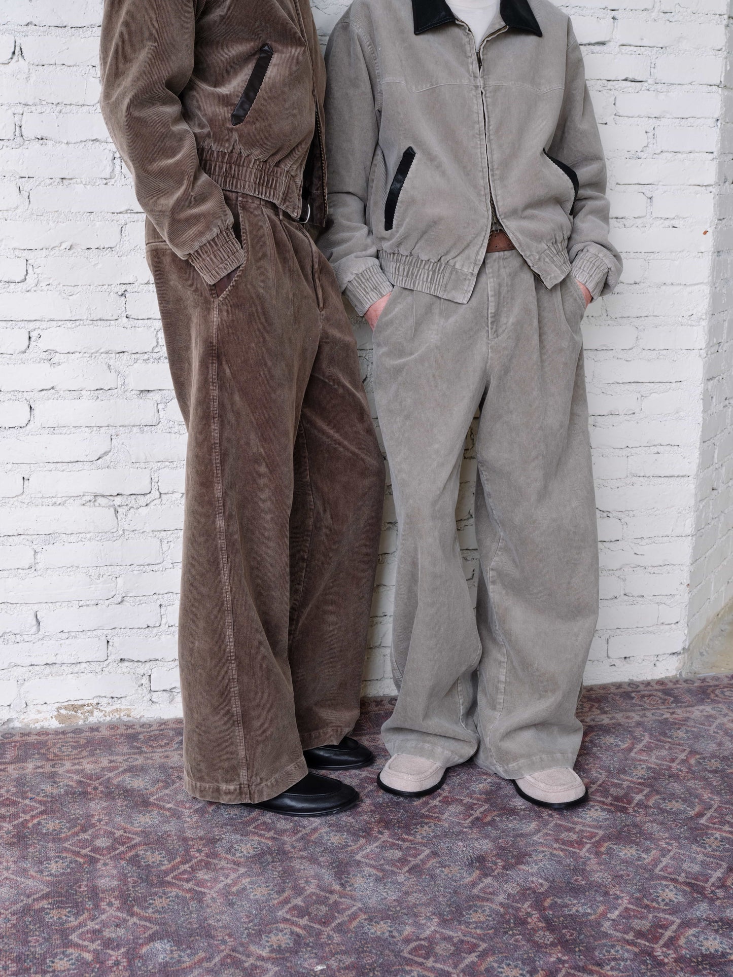 Double-Pleated Corduroy Pants