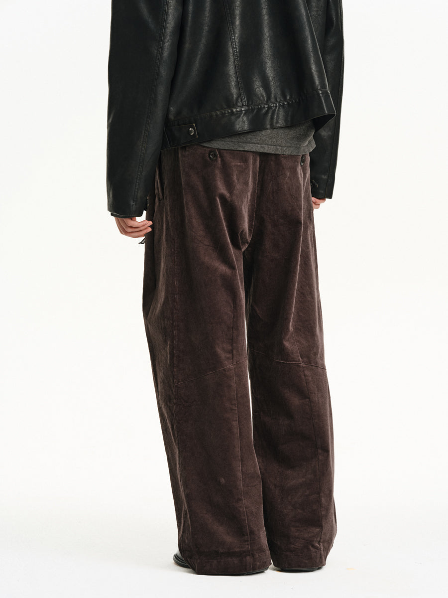 Double-Pleated Casual Pants