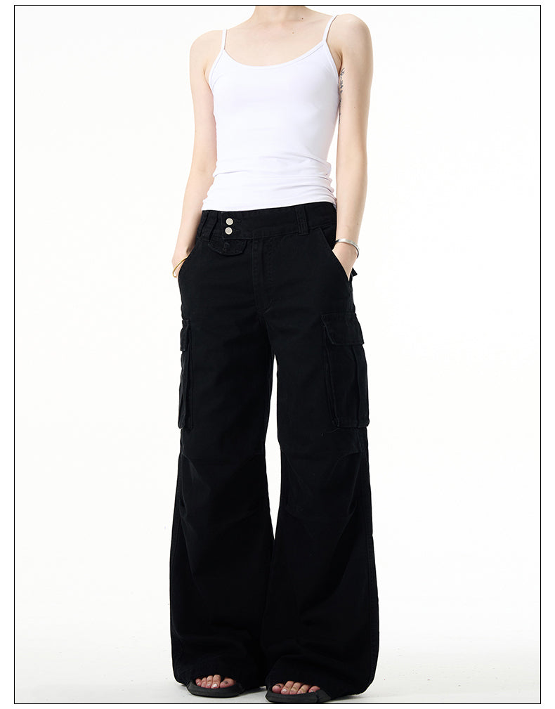 Wide leg casual pants