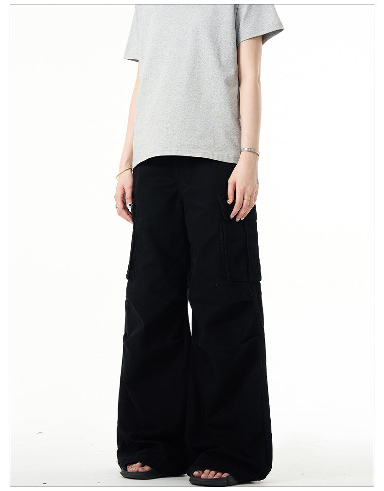 Wide leg casual pants