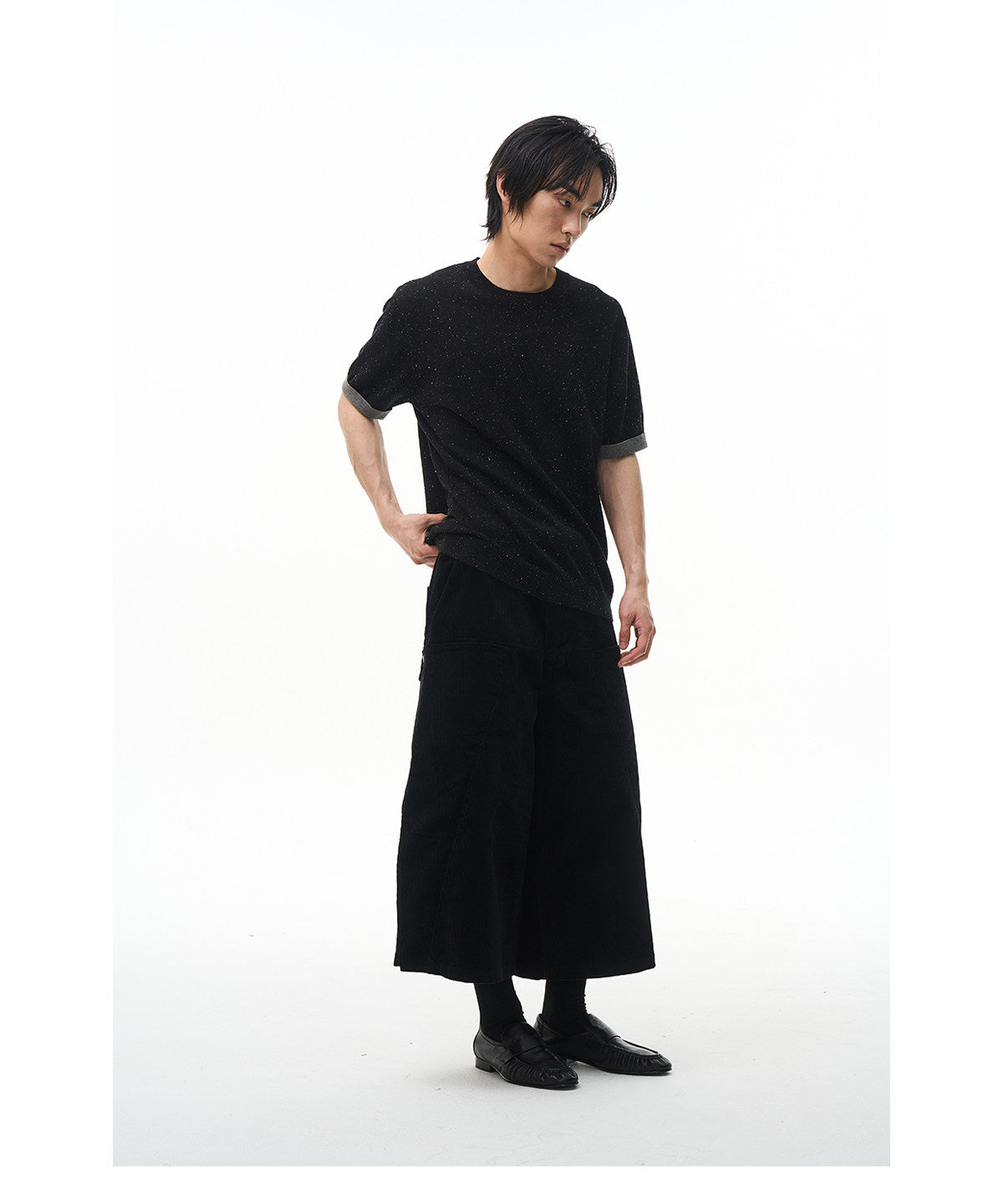 Color-Point Knit Shirt