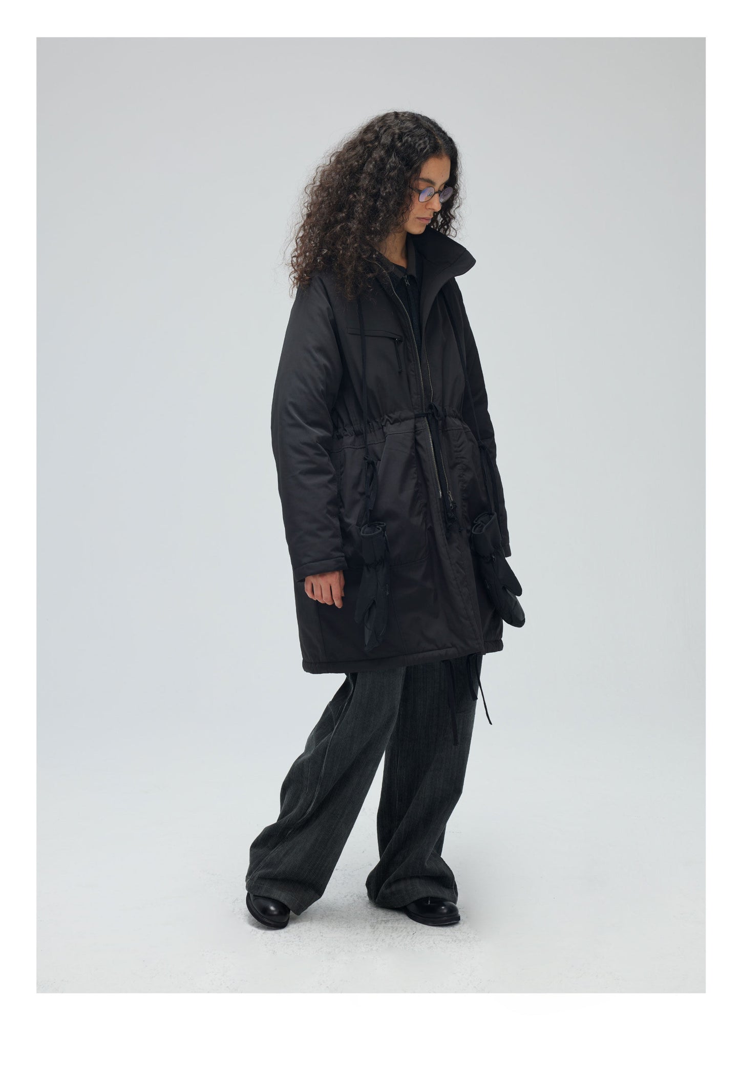 Mid-length Stand Collar Casual Coat