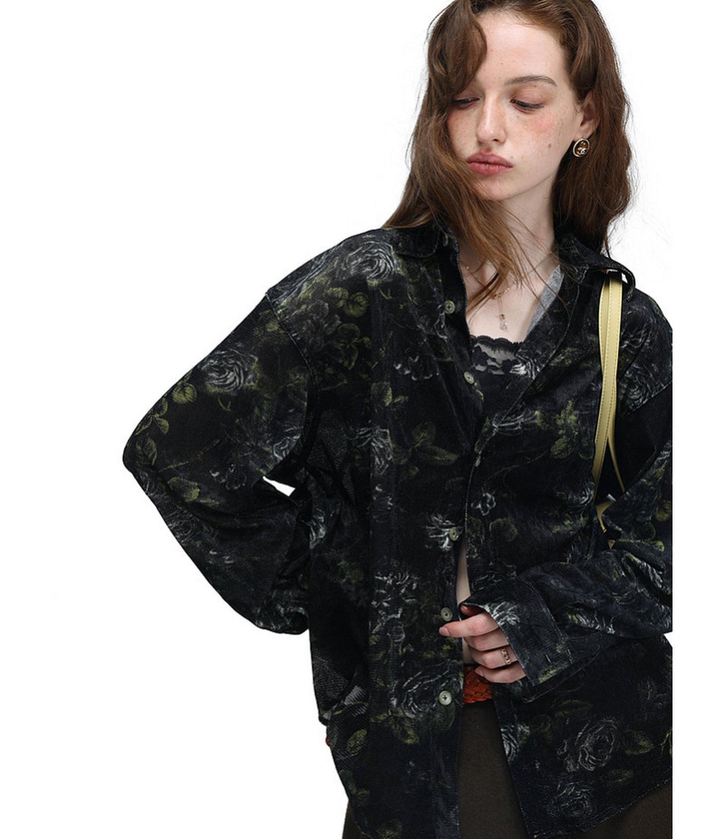 Retro-Style Floral Print Shirt