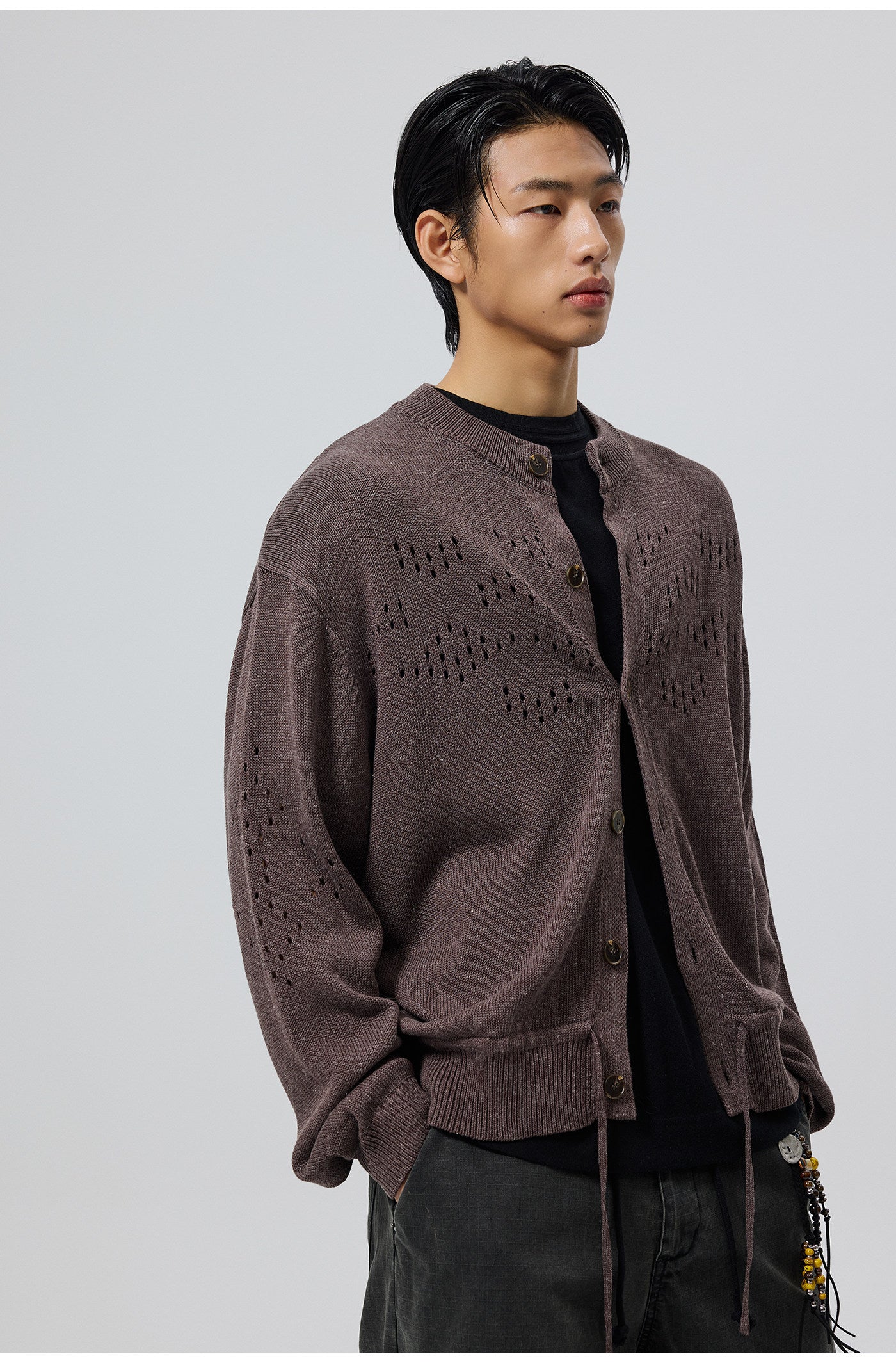 Drawstring Hem Cardigan