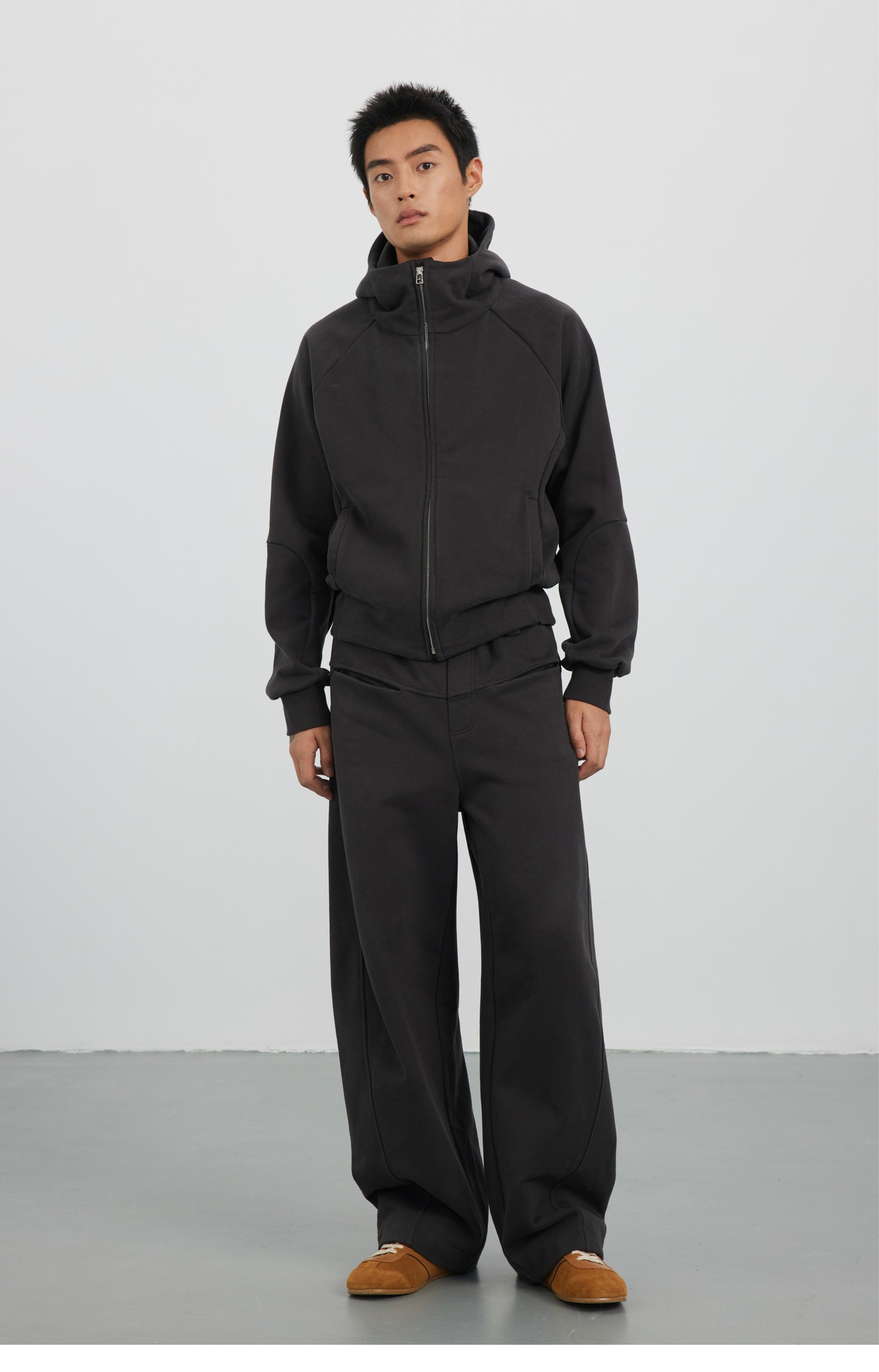 Turtleneck Hooded Sweatshirt