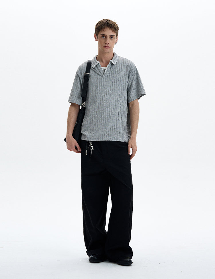 Loose-fitting casual knit shirt