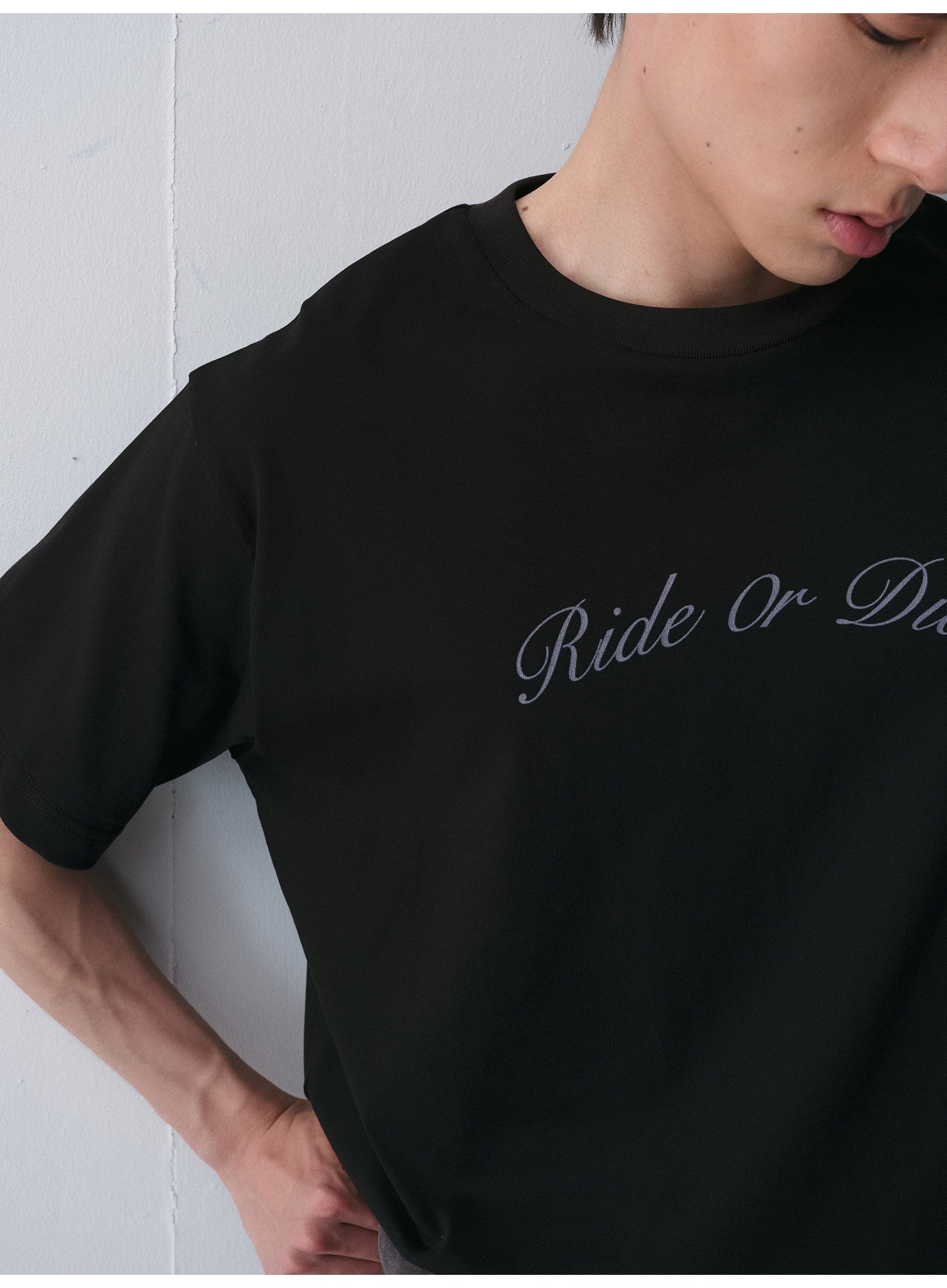 Round-Neck T-Shirt with Alphabet Print