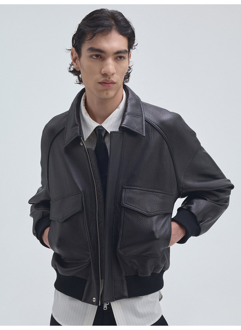 Form-Grain Sheepskin Pocket Jacket