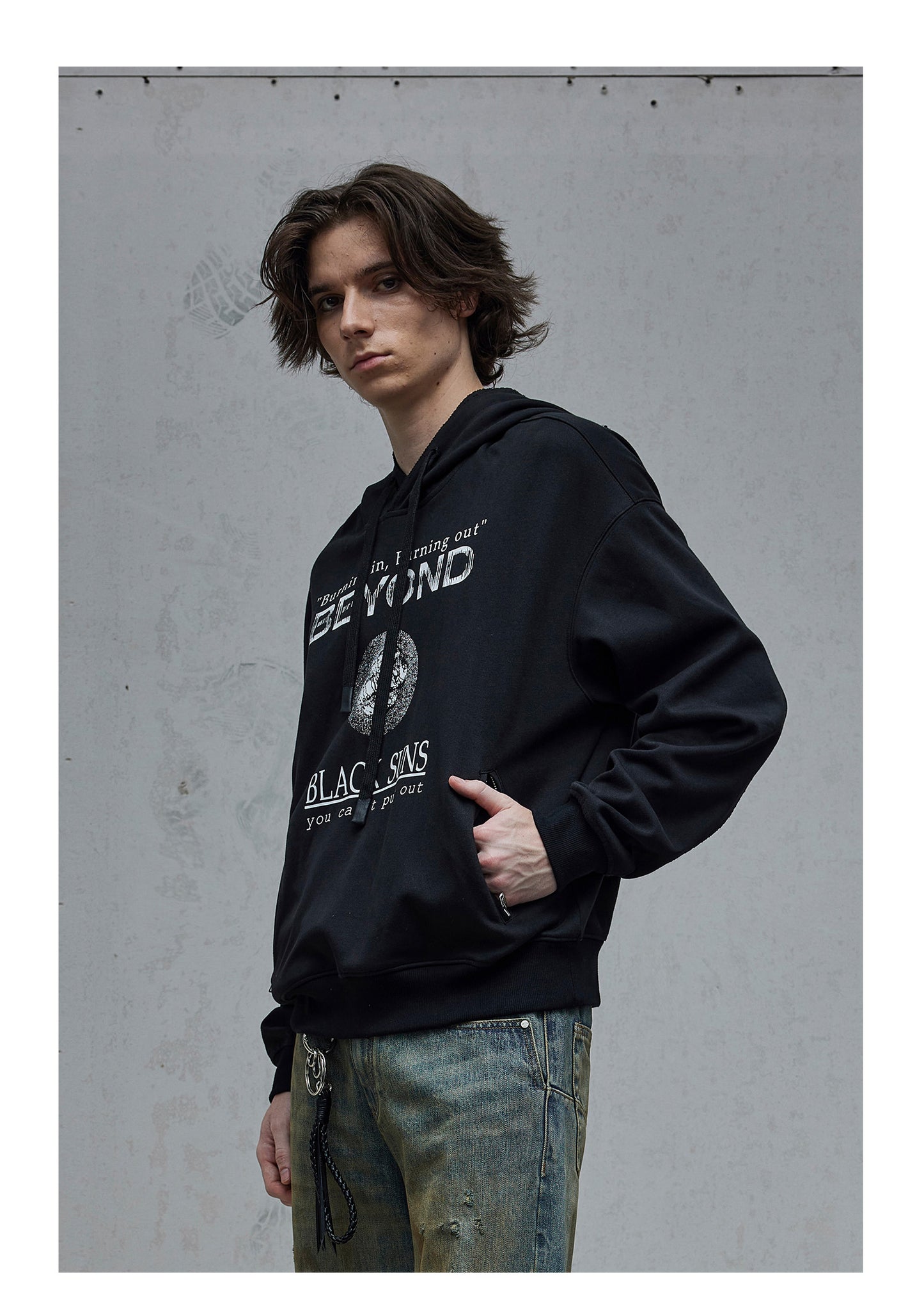 Letter Print Hooded Sweatshirt