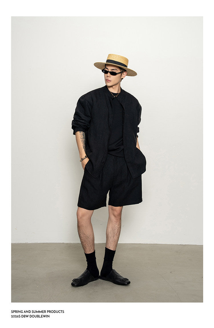 Relaxed-Fit Lightweight Linen Shirt Set