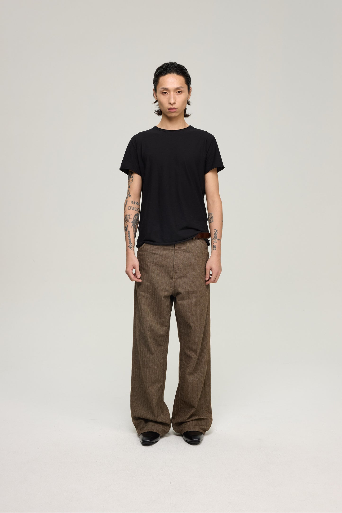 Retro Herringbone Casual Pants