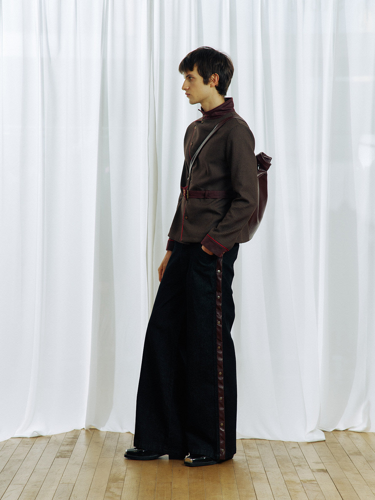 Distressed Black Raw Denim Pants