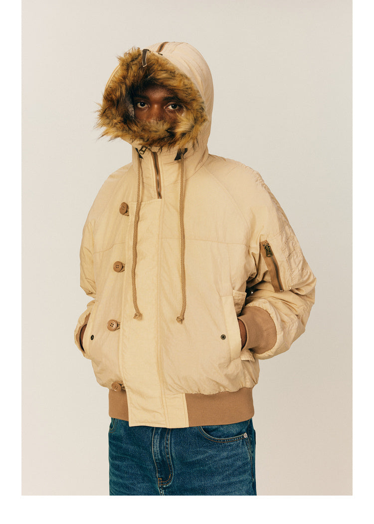 Hooded quilted jacket