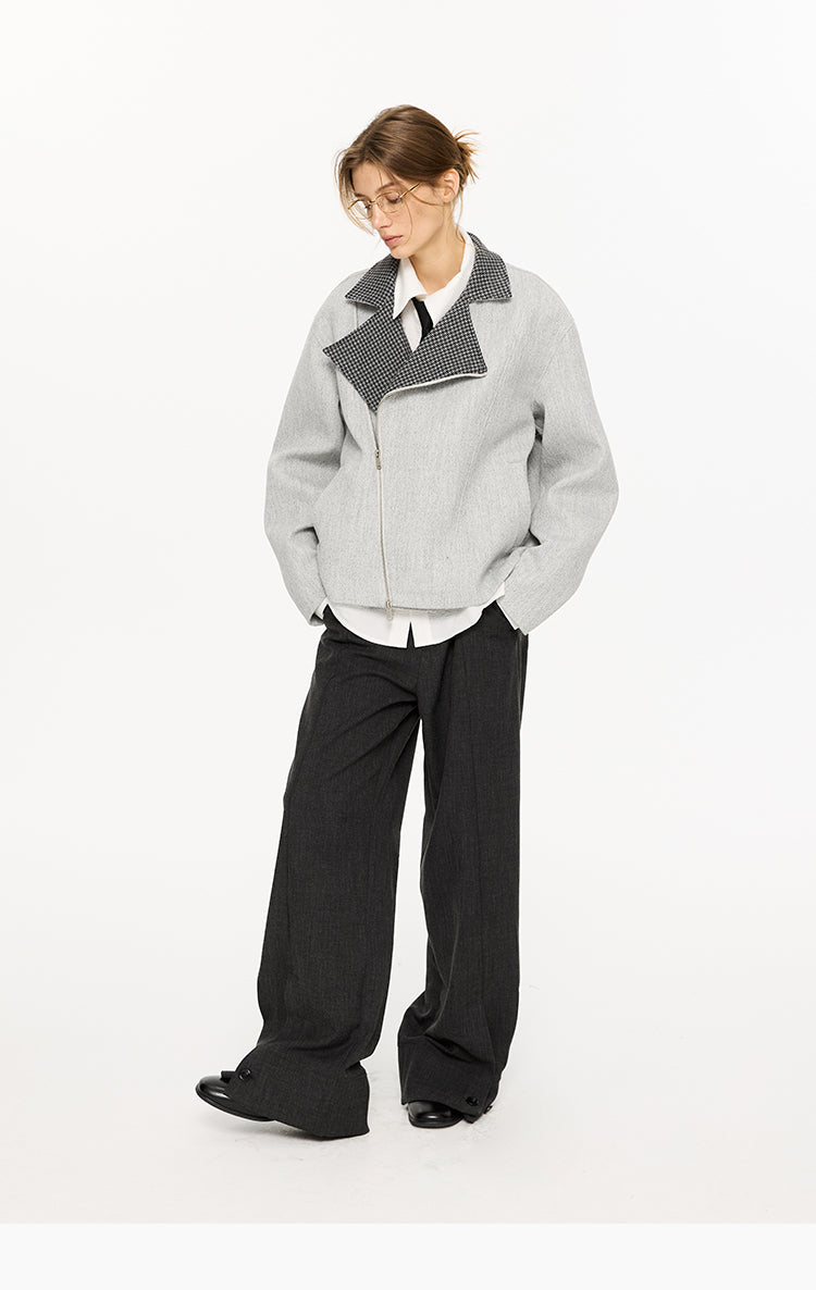 Contrast Lapel Jacket