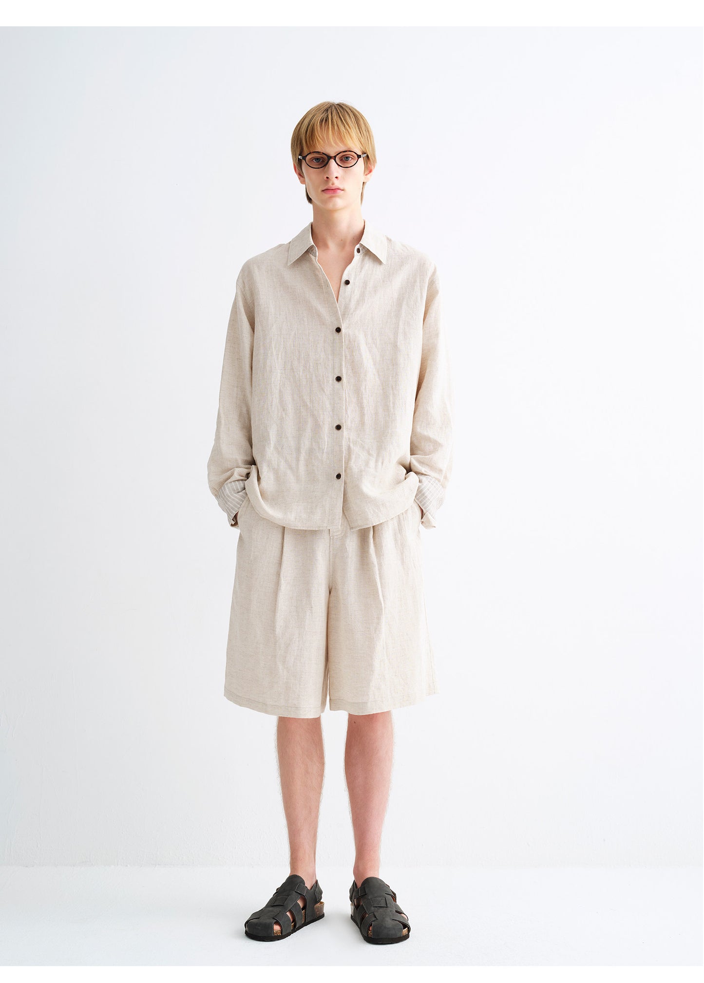 Simple Pleated Casual Shorts