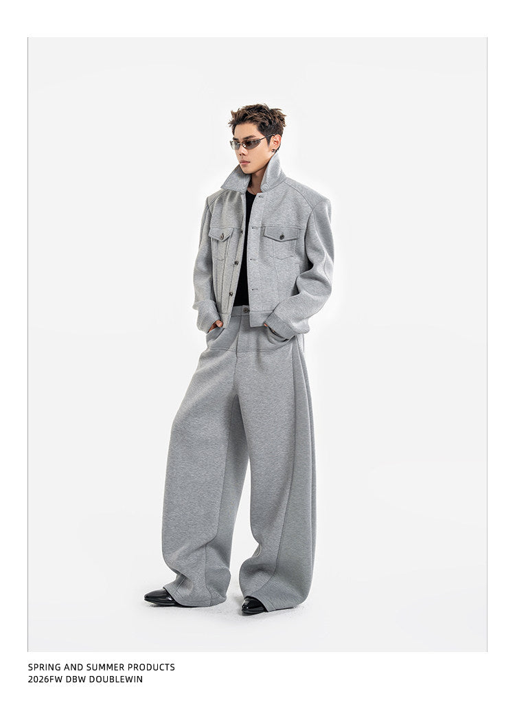 Air Layer Short Sweatshirt Jacket Set