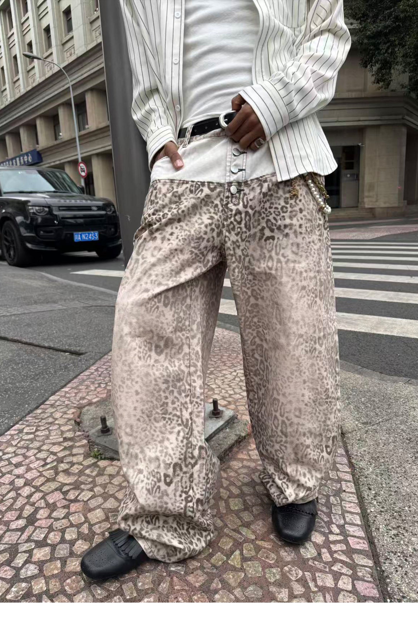 Custom Leopard-Print Casual Pants