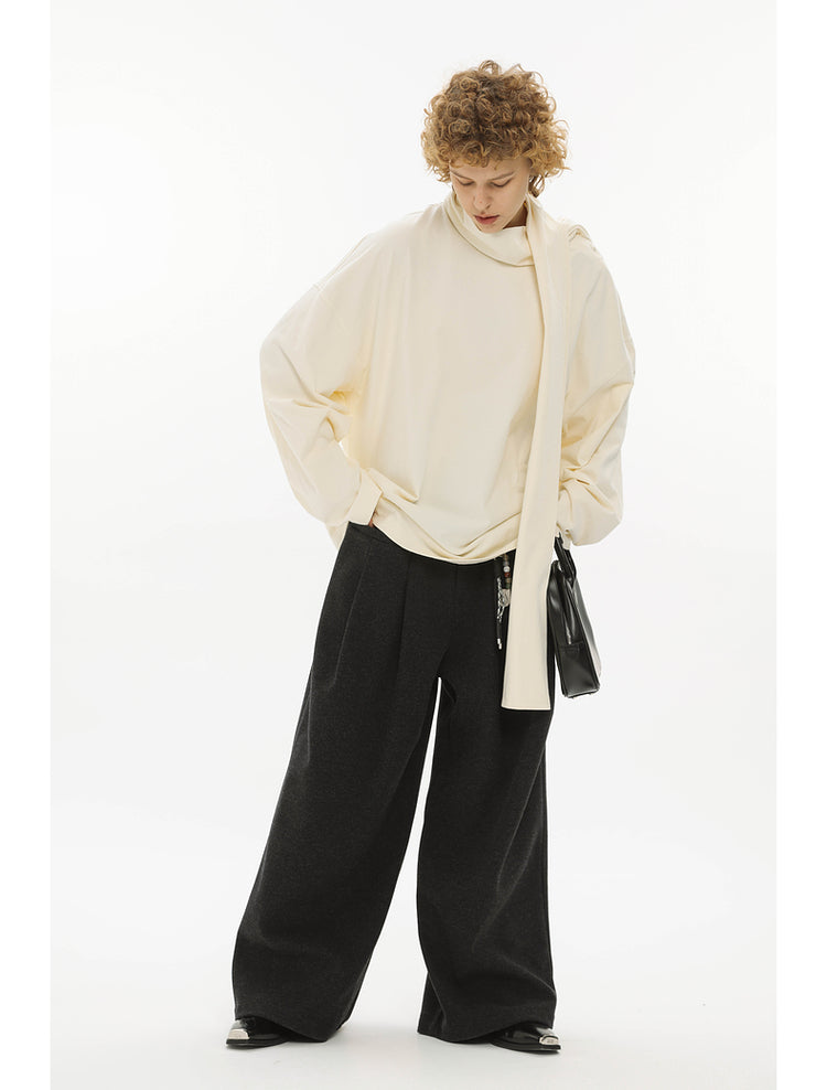 Wool Wide Leg Pants