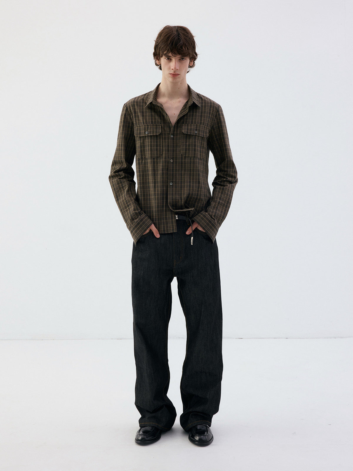 Loose-Fit Straight-Leg Original Color Jeans