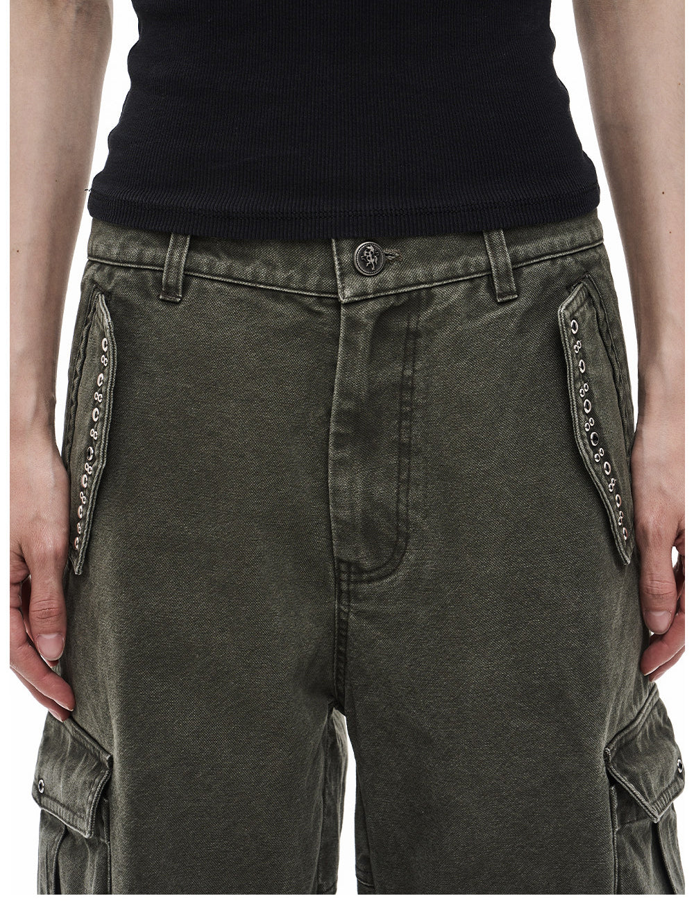Distressed Multi-Pocket Cargo Pants